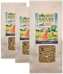 Dehner Best Nature kippen- en kwartelvoer, schaal-sterk, 3 x 1 kg (3 kg)