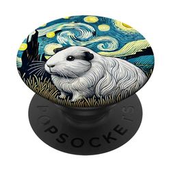 Cobaya Pet Roedor - Van Gogh Starry Night Style PopSockets PopGrip Adhesivo