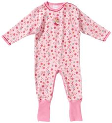 Schiesser Baby 136866-503 - Pigiama intero lungo, bambino, Rosso (Rot (503-rosa)), 62 (3 mesi)
