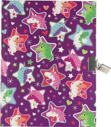Peter Pauper Press Sparkly Unicorns Locking Journal