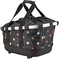 KlickFix Cesta para bicicleta Bikebasket GT unisex para adultos, con puntos, dimensiones: 33 x 27 x 42 cm