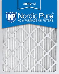 Nordic Pure 16x20x2M12-3 MERV 12 Pleated Air Condition Furnace Filter, Box of 3