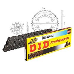 Kettingset DID Alu 520NZ / 114 clipslot zwart voor Beta RR Enduro Factory 400-525 cc Bj. 2005-2012