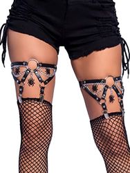 Leg Avenue Spider O-Ring Garter, O/S (Black)