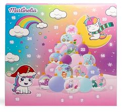 MARTINELIA - Calendario de Adviento Belleza Infantil 24 Días - 24 Sorpresas Encantadas - Maquillaje - Accesorios - Cuidado para Niña - Regalo Ideal - 1 Unidad