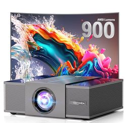 ULTIMEA Proyector 4K Soporte Cine en Casa con 900 ANSI, Vídeo Proyector 1080P Nativo con Evitación de Objetos/6D Keystone, 30 W Altavoz, Proyector WiFi Bluetooth 5,3 para Sala de Estar, Apollo P60