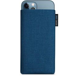 Adore June Classic Bleu-Océan Housse de Protection Compatible avec iPhone 13 Pro Max/iPhone 12 Pro Max, Pochette Établie Résistant Textile avec Affichage Nettoyage Effet