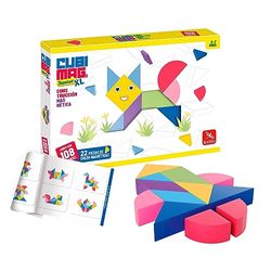 Ludilo - Cubimag Junior XL | Juegos Niños 3 Años O Más | Rompecabezas Niños 108 Desafíos | Juegos Educativos Niños 3 Años O Más | Tangram Infantil