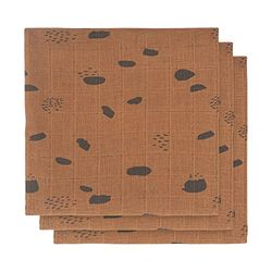 Jollein Hydrophilic Multi Cloth Spotlight 3-Piece, 70 cm Length x 70 cm Wide, Caramel
