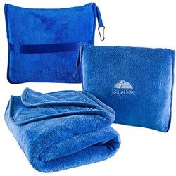 BlueHills Travel Pillow Blanket Compact Large T003