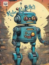 Robo-Künstler: Ein Malabenteuer mit 40 faszinierenden Roboter-Motiven für Kinder