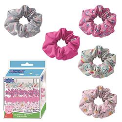 CERDÁ LIFE'S LITTLE MOMENTS Pack of 5 Coleteros de Tela con Diseños de Peppa Pig, Licencia Oficial Nickelodeon