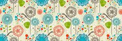 Doge Milano Chemin de cuisine, 100% Made in Italy, Tapis résistant aux taches avec impression numérique, Tapis antidérapant et lavable, Modèle Flowers - Huntsville, cm 280x52