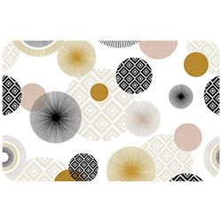 ‎douceur d'Intérieur, Set de Table (30 x 44 cm) Zoya Noir, PVC Imprimé