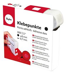 Rayher 30056000 Pack of 300 Self-Adhesive Dots for Scrapbooking, Card Making and Papercraft, Double-Sided Glue Dots, Removable, Diameter 5 mm, Clear