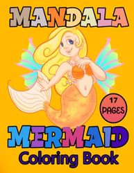 Mandala Mermaid Coloring Book | 17 pages | 3-6 years
