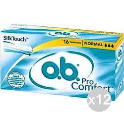 O.B. Set van 12 Normaal Sanitair Pads x 16 Vrouwelijk Ondergoed, Multi kleuren, One Size