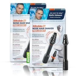 SilkslidePro Nose Hair Shaver, set di due tagliapeli per il naso per uomini e donne, rimozione dei peli del naso con lame ad alta precisione provenienti dalla Germania