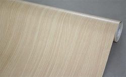 BUVU Lámina Adhesiva para Muebles, Aspecto de Madera, Papel Pintado Autoadhesivo, 45 cm x 300 cm, marrón, Vintage, a Rayas, Resistente al Agua, para Muebles, Paredes, armarios, mesas de Cocina