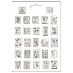 Stamperia - Soft Mould A4 for Scrapbooking, Albums, Bullet Journals and More, Suitable for Soft Clay, Ceramic Powder and More, Perfect for Hobbies, Crafts and Gifting (Master of Magic, Alphabet)