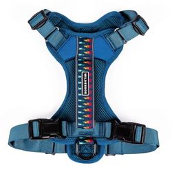 Wilderdog Lichtgewicht Hondentuig met Reflecterende Bandjes - Klein - Pacific Blue
