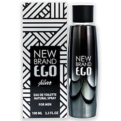 New Brand Ego Silver For Men 3.3 oz EDT Spray