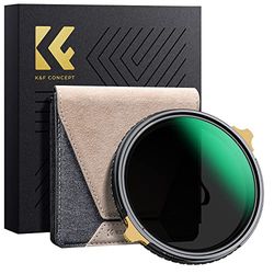 K&F Concept Nano-X Pro 2 en 1 Filtro Polarizador Variable ND2-32 (1-5 Pasos) Ultradelgado con Marco de Cobre Vidrio óptico HD con 36 Capas Revestimiento Nano