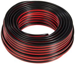 Goobay 67733 Altifalante cabo, 25 m, cor vermelho/preto