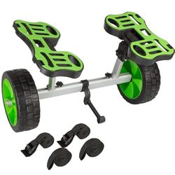 RAD Sportz - Kajakwagen, kanowagen met luchtloze banden, aluminium frame en riemen voor kleine boten, kajakaccessoires - Groen