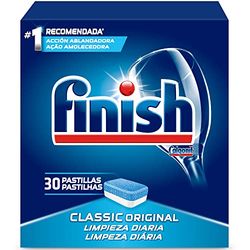 Finish Classic Regular pastilhas para máquina de lavar louça, 30 comprimidos, embalagem de 2
