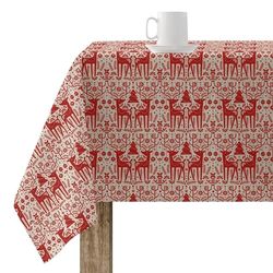 BELUM | Christmas Tablecloth | Stain-Resistant Rectangular Table Cloth | Resin Tablecloth (Laminated Feel) | Table Cloth | Home Table Cloth (100 x 140 cm)