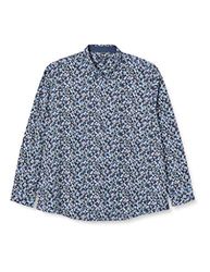 Pierre Cardin Langarm Hemd Camisa Abotonada, Azul, XL para Hombre