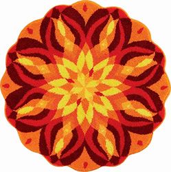 Grund Knowledge of Self Tapis de Bain, Polyacrylique Supersoft, Orange, 100 cm