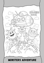 Monsters adventure: Libro da colorare con matite