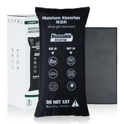 CONOPU Absorbeur D'humidité 1KG, Deshumidificateur Voiture de Réutilisable, Silice Gel anti Déshumidificateur, Tapis Antidérapant, anti Humidité dans Stockage, Coffres-forts, Vitres