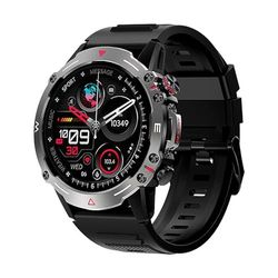 Smartwatch met display Amoled Cool Adventure, siliconen, zwart, Zwart, Medium