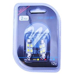 M-Tech lb072 W Blister 2 x led-c5 W 36 mm 4 x SMD5050 12 V, Blanc