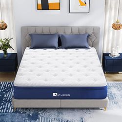 Avenco Materac 150 × 190 h3, wysokość 18 cm, bambusowy węgiel drzewny piankowy materac ze sprężynami kieszeniowymi, wysoka amortyzacja wsteczna, absorpcja wilgoci i transpiracja, certyfikat Öko-Tex,