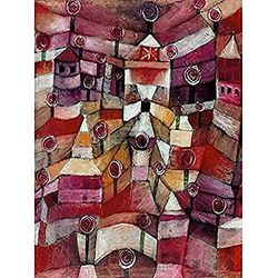 Klee Paul Rose Tuin Abstracte Schilderen Kunst Print Canvas Premium Muur Decor Poster Muurschildering