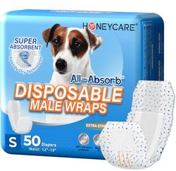 All-Absorb Envoltura para perro macho A26, 50 unidades, pequeña