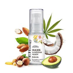 JOANNA PEHology Huile pour cheveux – Huile pour les pointes des cheveux – Soin intensif pour tous les types de cheveux – Macadamia, amande, avocat et huiles de chanvre – Contre la casse – 25 ml