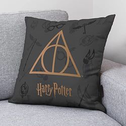 BELUM | Federa cuscino Harry Potter con imbottitura inclusa dimensioni 45 x 45 cm, modello Deathly Hallows A