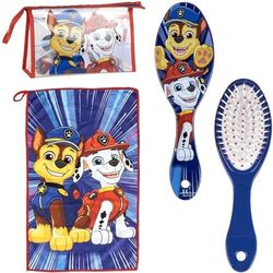 Kit de toilettage pour enfants Paw Patrol avec brosse, serviette et sac de transport - Kit d'hygiène personnelle pour les enfants fans de Paw Patrol, idéal pour les voyages et la garderie