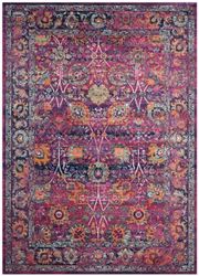 Safavieh Tapis Traditionnel pour Salon, Salle à Manger, Chambre à Coucher - Granada Collection, Tapis à Poil Court, Fuchsia et Multi, 200 x 200 cm