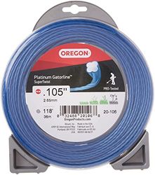 Oregon 20-106 Platinum Gatorline Supertwist - Línea de Recortadora, 105 Pulgadas, 1/2 Libras, Color Negro