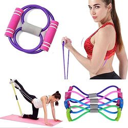 Yoga-weerstandsband - Pilates lichaamstrimmer, fitnessband, taille- en buikvormer, armen, borstverlenger, zittend trektouw (yogatoner)