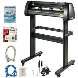VEVOR Máquina Cortadora de Vinilo Alimentación de Papel 870 mm Impresora de Vinilo de Fuerza Velocidad Ajustable Pantalla LCD Kit de Fabricación de Letreros Compatible con Windows Software Signmaster
