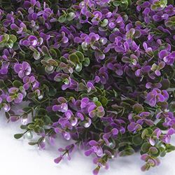 Tenax Divy 3D Panel Buxus Lilac 0,50 x 0,50 m Vert-Lilac, Panneau Modulaire en Feuilles de Buis Artificielles pour Décoration Murale et Jardin Vertical