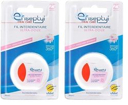 Efiseptyl - Fil Interdentaire Ultra Doux - Spécial Gencives Sensibles - Nettoyage 360° - Bobine de 25m (Lot de 2)
