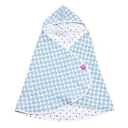 Drap de bain pour bébé certifié Öko-Tex Standard 100 en mousseline de coton Bleu 65 x 130 cm